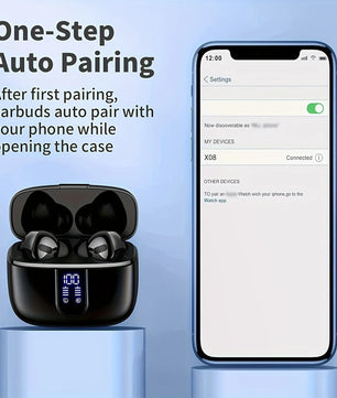 LIFEBEE X08 New Wireless in-ear Headphones With Good Sound Quality ,Noise Reduction ,IPX7 Waterproof