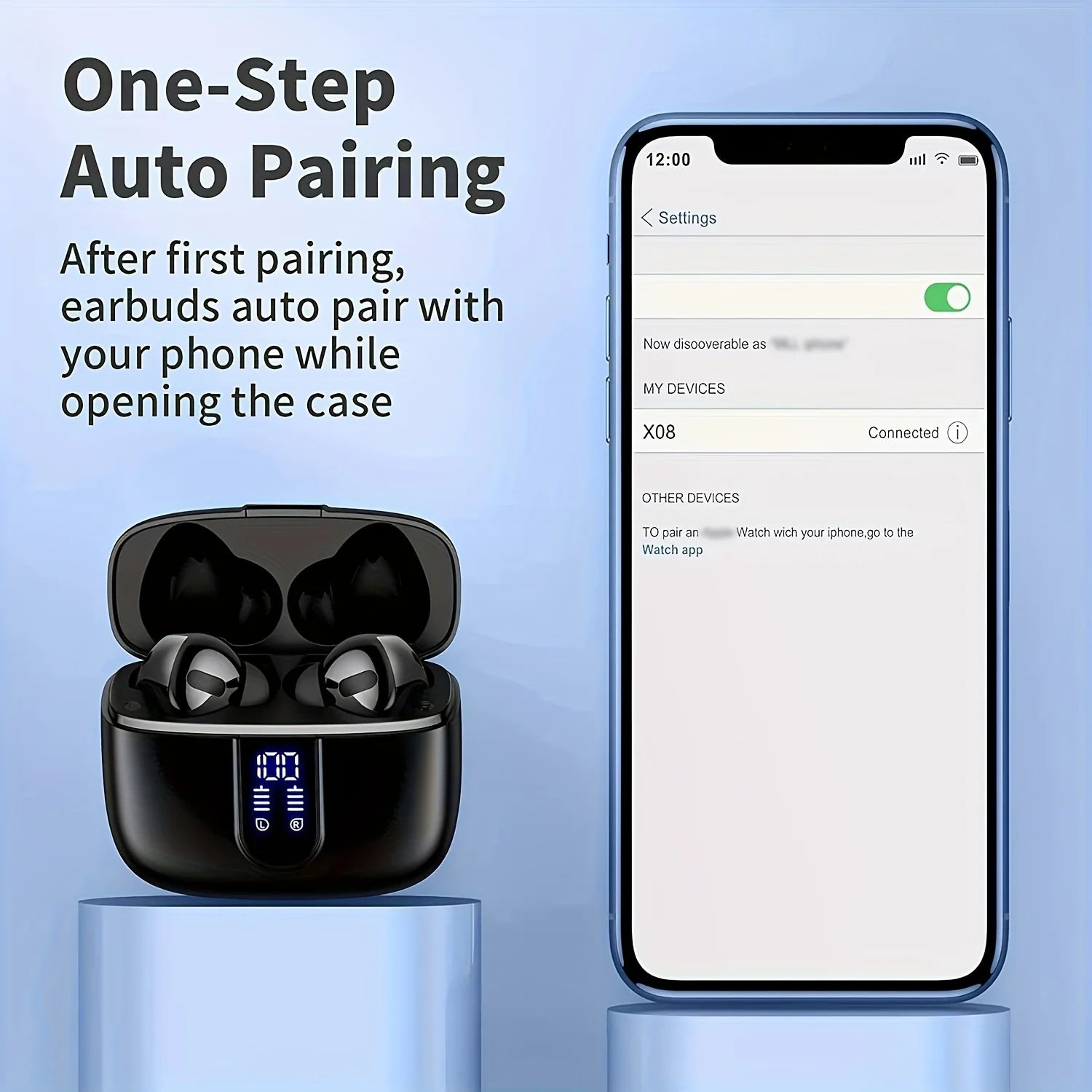 LIFEBEE X08 New Wireless in-ear Headphones With Good Sound Quality ,Noise Reduction ,IPX7 Waterproof