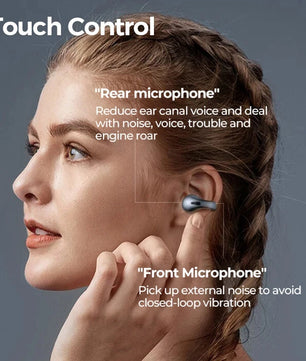Q71 TWS Bone Conduction Bluetooth Earphones HiFi Stereo Ear Clip Earbud Sports Wireless Headphones Mini Noise Cancelling Headset