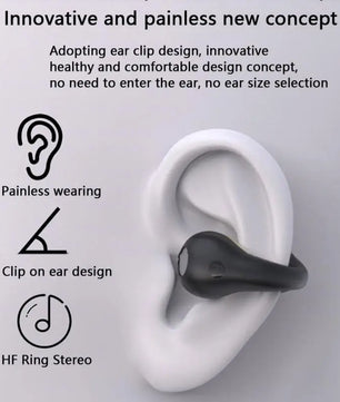 Q71 TWS Bone Conduction Bluetooth Earphones HiFi Stereo Ear Clip Earbud Sports Wireless Headphones Mini Noise Cancelling Headset