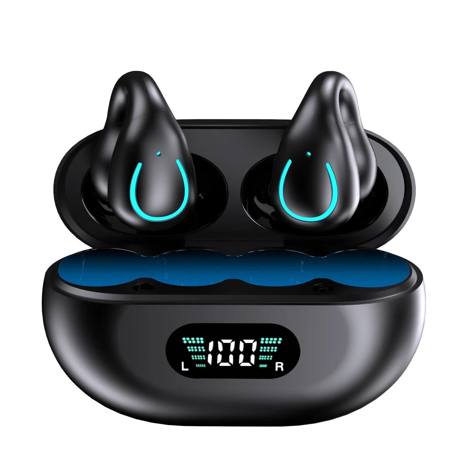 Q71 TWS Bone Conduction Bluetooth Earphones HiFi Stereo Ear Clip Earbud Sports Wireless Headphones Mini Noise Cancelling Headset