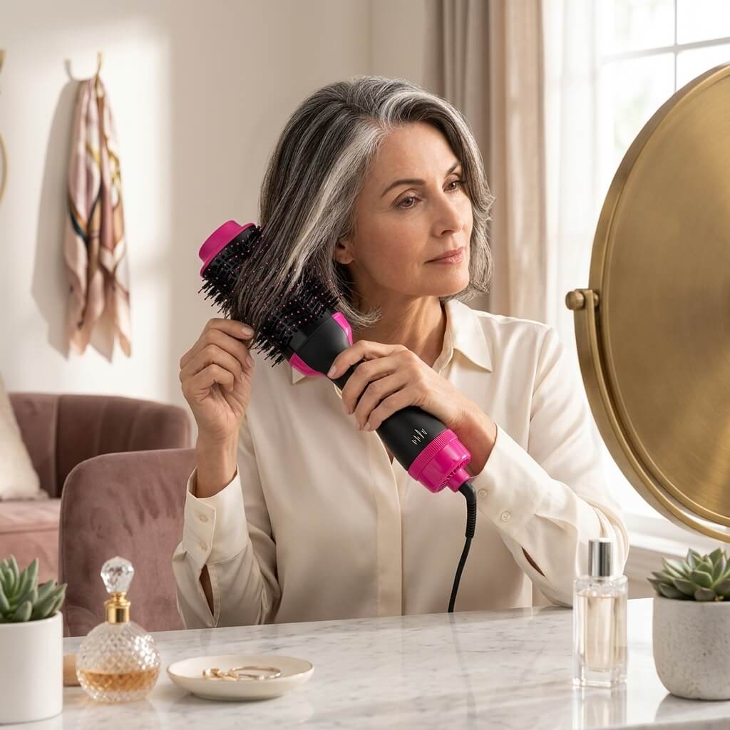 Hot Hair Brush Hair Dryer Volumizer Brush Dryer Comb - 4 In 1