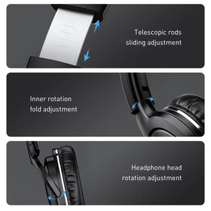 Baseus D02 Pro Wireless Bluetooth Headphones HIFI Stereo Earphones Foldable Sport Headset with Audio Cable foriPhone tablet