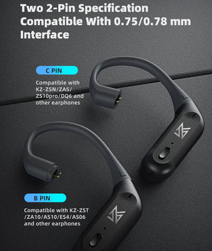 KZ AZ09 PRO Bluetooth 5.2 Cable Upgrade Wireless Ear Hook Earphone Cable With Charging Case For KZ ZAS ZAX ZSX AST ZS10 EDX PRO