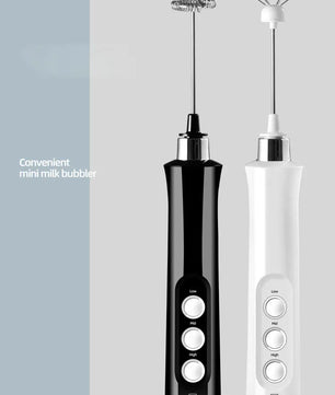 3 In 1 Portable Rechargeable Electric Milk Frother Foam Maker Handheld Foamer High Speeds Drink Mixer Coffee Frothing Wand
