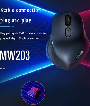 ASUS MW203 2.4Ghz USB Wireless BT 3.0/5.0 2400DPI Optical Mini Portable Mouse For PC Laptop