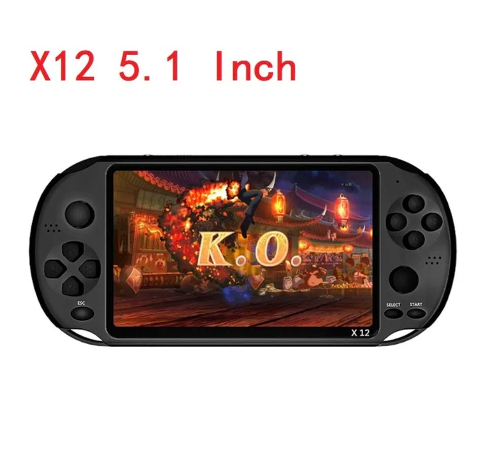 X12 Video Game 5.1" LCD Double Rocker Portable Mini Handheld Retro Game Console Video MP5 Player TF Card for GBA/NES 3000 Games