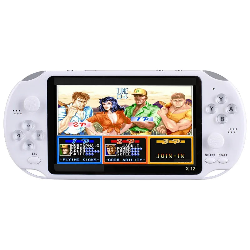 X12 Video Game 5.1" LCD Double Rocker Portable Mini Handheld Retro Game Console Video MP5 Player TF Card for GBA/NES 3000 Games