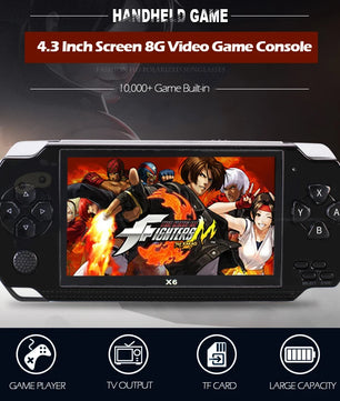 X12 Video Game 5.1" LCD Double Rocker Portable Mini Handheld Retro Game Console Video MP5 Player TF Card for GBA/NES 3000 Games