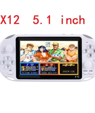 X12 Video Game 5.1" LCD Double Rocker Portable Mini Handheld Retro Game Console Video MP5 Player TF Card for GBA/NES 3000 Games