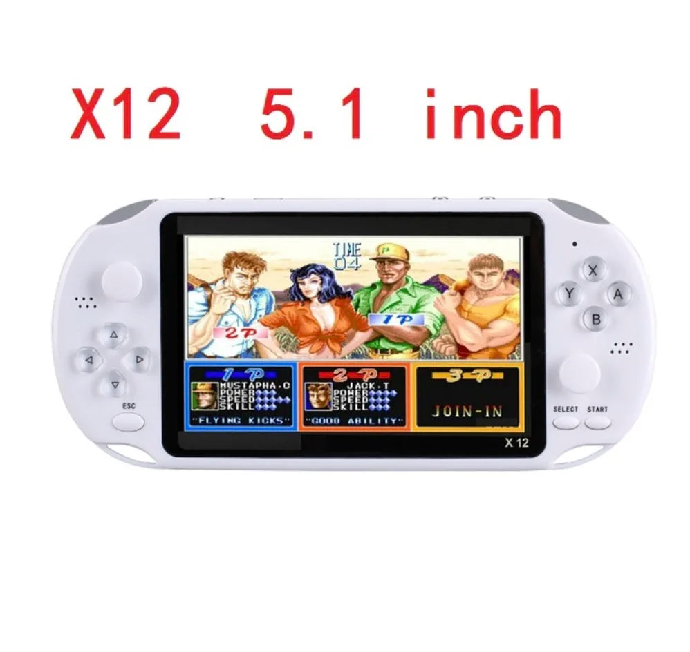 X12 Video Game 5.1" LCD Double Rocker Portable Mini Handheld Retro Game Console Video MP5 Player TF Card for GBA/NES 3000 Games