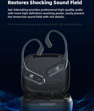 KZ AZ09 PRO Bluetooth 5.2 Cable Upgrade Wireless Ear Hook Earphone Cable With Charging Case For KZ ZAS ZAX ZSX AST ZS10 EDX PRO