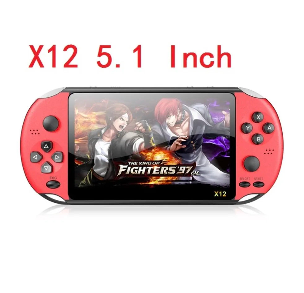 X12 Video Game 5.1" LCD Double Rocker Portable Mini Handheld Retro Game Console Video MP5 Player TF Card for GBA/NES 3000 Games