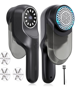 Fabric Shaver, Electric Lint Remover for Clothes Furniture, Rechargeable Lint Shaver with 2 Speeds 3 Replaceable Blades