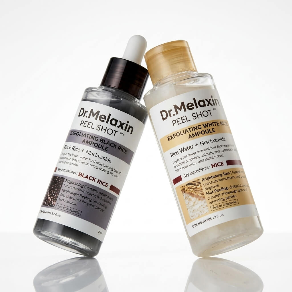 Peel Shot Glow Rice Peeling Ampoule Duo Daily Soft Exfoliating Face and Body Scrub