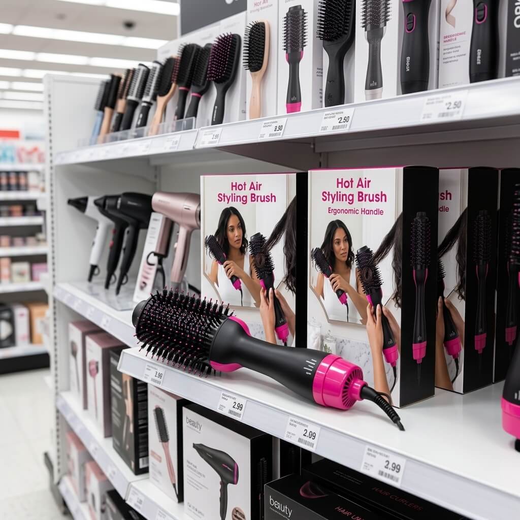 Hot Hair Brush Hair Dryer Volumizer Brush Dryer Comb - 4 In 1