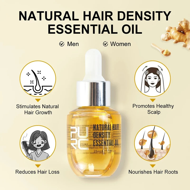PURC Ginger Hair Growth Oil Fast Hair Loss Treatment Smoothing Repair