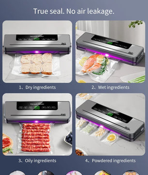 Electric Vacuum Sealer Food Storage Seal Touch Button Dry/Wet Built-in Cutter Kitchen Food Sealing Vacuum packaging machine