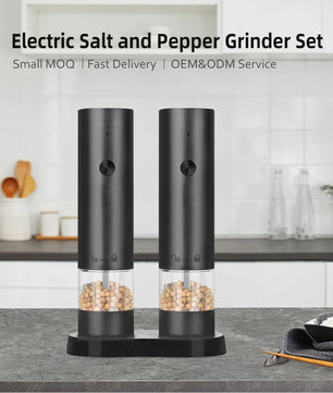 New Rechargeable Electric Salt and Pepper Grinder Adjustable Coarseness Large Capacity Auto Spices Grinders Kitchen Cooking Tool