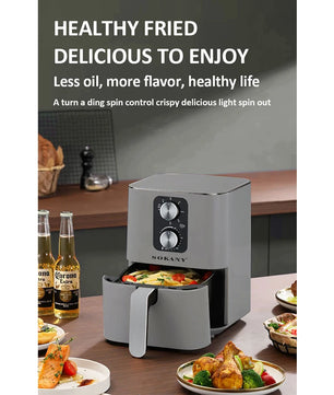 Multifunctional Air Fryer Home 5.5L Smokeless Low Fat High Power Electric Roast Chicken & French Fries Healthy