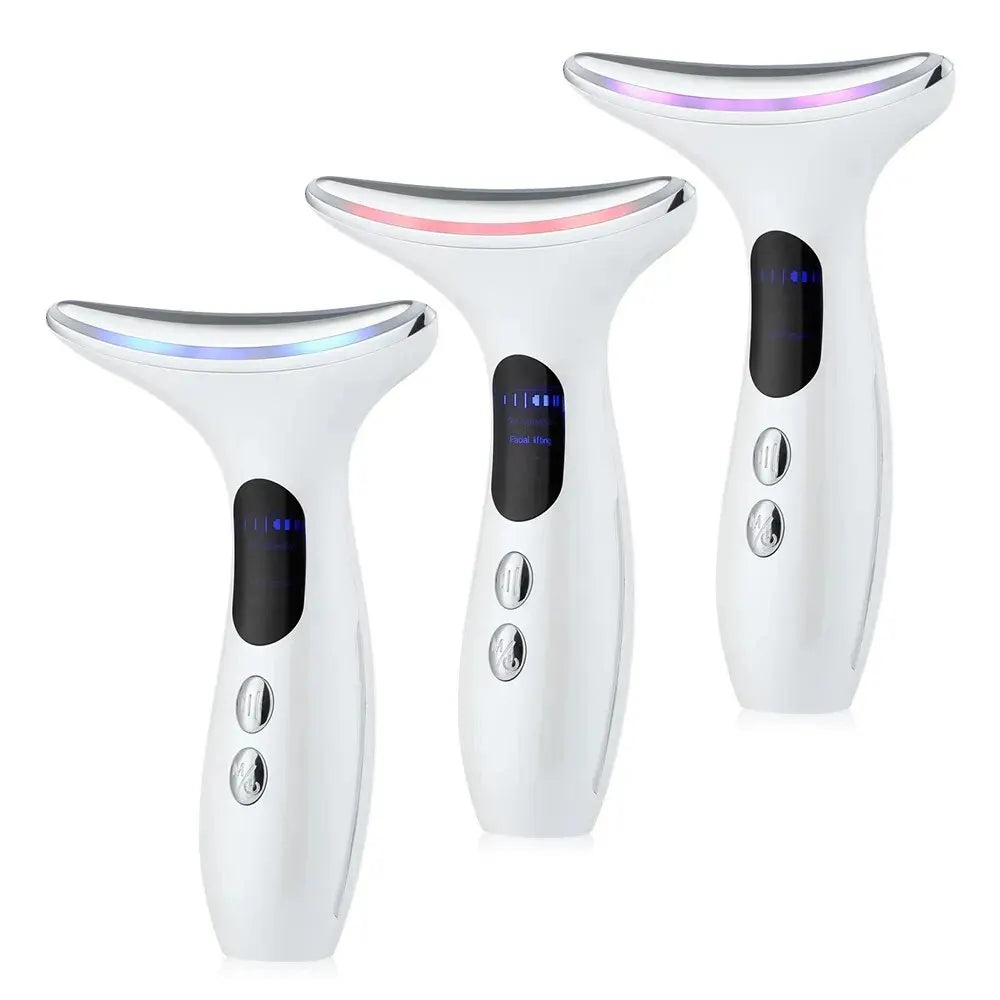 EMS Microcurrent Chin Lifting Face Neck Beauty Device LED Photon Firming Rejuvenation Anti Wrinkle Skin Care Facial Massager