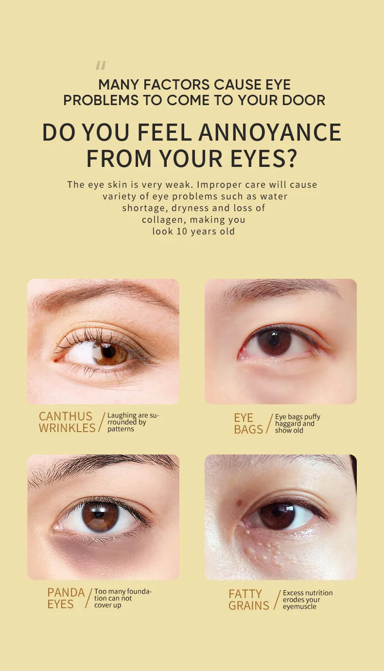 60pcs/120pcs Avocado Golden Collagen Eye Mask Anti Dark Circles