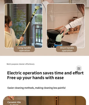 Cordless Spin Scrubber Electric Multipurpose Cleaning Brush for Kitchen Bathroom Toilet - Household Hair Brushes And Mops