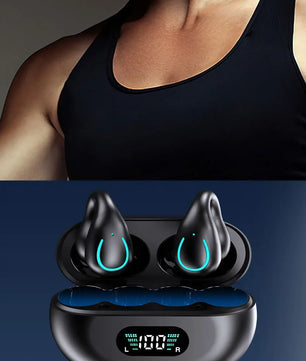 Q71 TWS Bone Conduction Bluetooth Earphones HiFi Stereo Ear Clip Earbud Sports Wireless Headphones Mini Noise Cancelling Headset