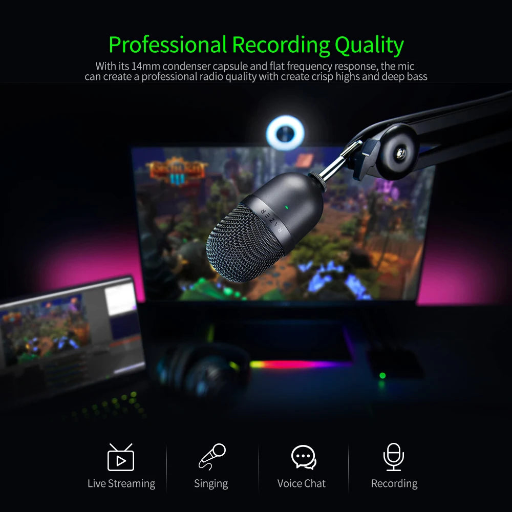 Razer Seiren Mini Microphone USB Microphone Ultra-compact Condenser Streaming Mic Razer Seiren Mini Microphone USB