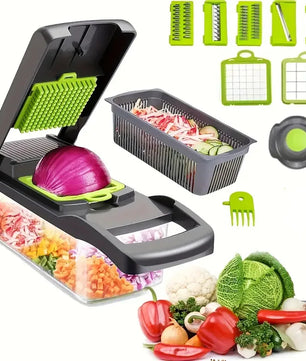 14Set of multifunctional grater, potato shredded vegetables, dicing, handy gadget slicer, kitchen for home, lazy shredding
