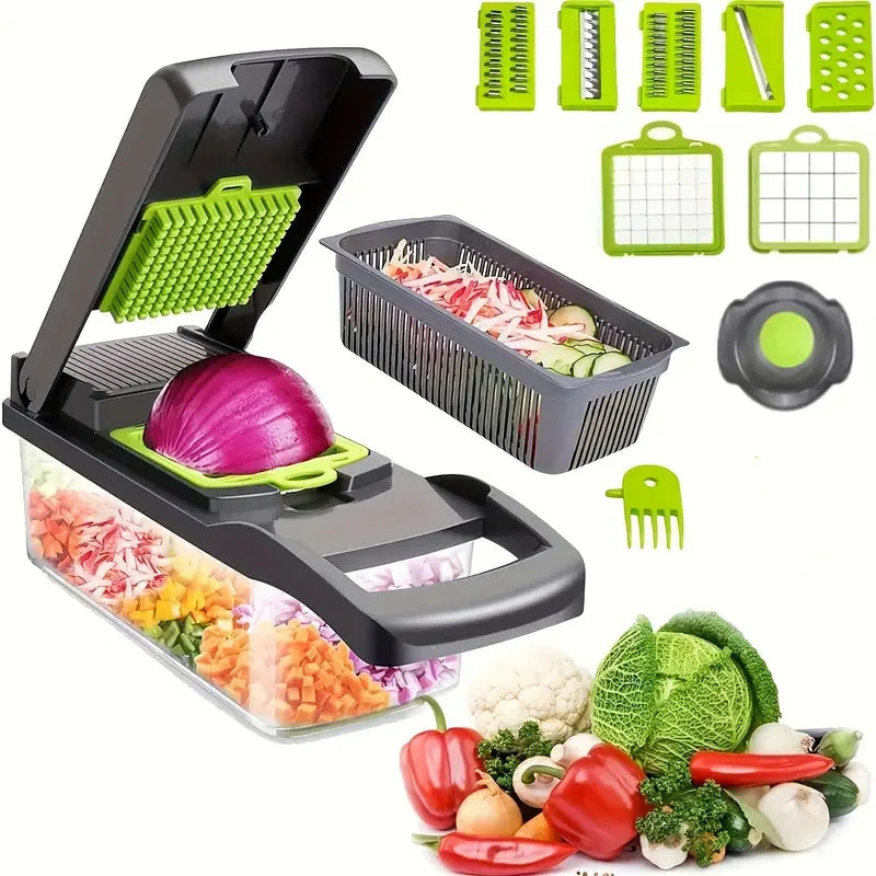 14Set of multifunctional grater, potato shredded vegetables, dicing, handy gadget slicer, kitchen for home, lazy shredding
