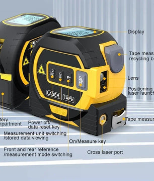 3-in-1 Laser Tape Measure – High-Precision Rangefinder