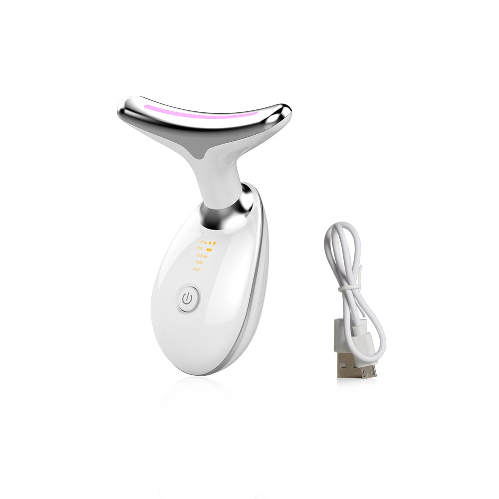 Facial Massager EMS Facial Microcurrent Anti-aging Facial Massager Red Light Therapy Skin Tightening Neck Face Lifting Massager