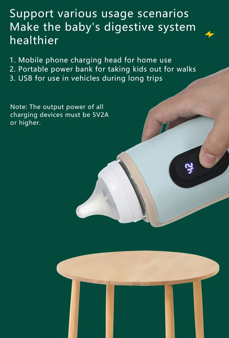 USB constant temperature heating bottle cup cover insulation artifact warm milk cover portable universal insulation cover for ou