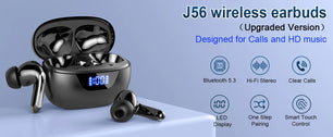 Wireless Headphones,Bluetooth 5.3 Stereo Earphones in Ear with 4 ENC Mic Clear Calls,Noise Cancelling Ear Buds,48H battery life.