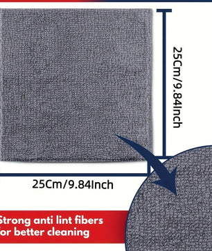 5/10/20pcs Kitchen Towel, Ultra-fine Fiber Light Gray Cleaning Cloth Set, Absorbent, Soft And Stain-removing Cloth