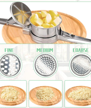Stainless Steel Potato Masher & Vegetable Juicer