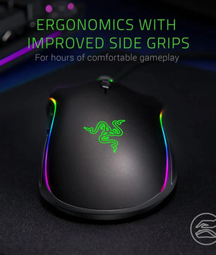 Razer Mamba Elite 5G 16000 dpi wired gaming mouse, optical sensor, 9 programmable buttons, mechanical switches, ergonomic shape