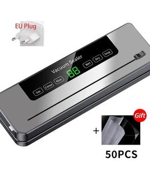 Electric Vacuum Sealer Food Storage Seal Touch Button Dry/Wet Built-in Cutter Kitchen Food Sealing Vacuum packaging machine