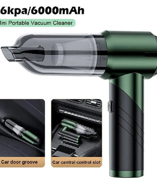 100W Small Portable Vacuum Cleaner 16000PA Foldable High Power Cordless Handheld Vacuum Cleaner Brushless Motor Rechargeable Car