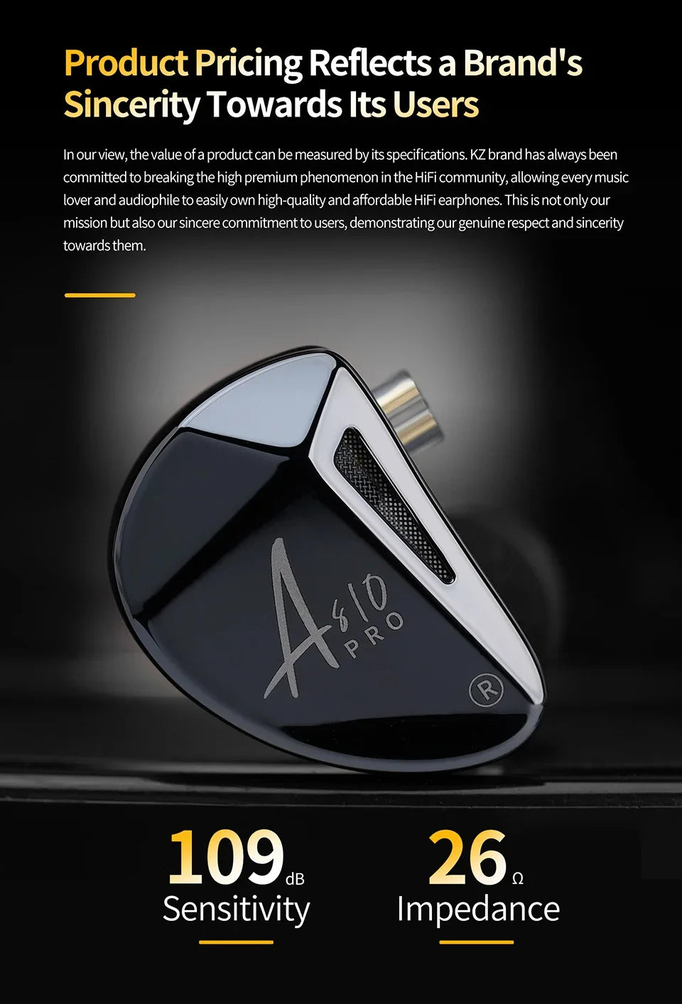 KZ AS10 PRO Earphones 5BA IEMs In-Ear Monitors HiFi Headphones Wired Earbuds with Silver-plated Cable for Audiophiles Musicians