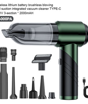 100W Small Portable Vacuum Cleaner 16000PA Foldable High Power Cordless Handheld Vacuum Cleaner Brushless Motor Rechargeable Car