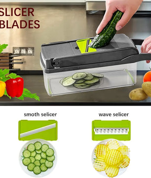 14Set of multifunctional grater, potato shredded vegetables, dicing, handy gadget slicer, kitchen for home, lazy shredding
