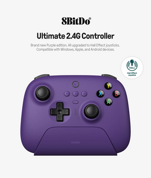 8BitDo - New Ultimate 2.4G Wireless, Hall Effect Joystick Update, Gaming Controller for PC, Windows Steam Deck, Android & iPhone