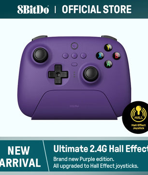 8BitDo - New Ultimate 2.4G Wireless, Hall Effect Joystick Update, Gaming Controller for PC, Windows Steam Deck, Android & iPhone