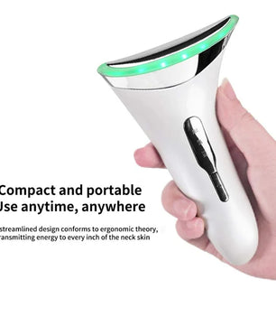 Facial And Neck Lifting Device 3 Colors Led Photon Therapy Skin Tighten Reduce Double Chin Anti Wrinkle Neck Face Beauty Device