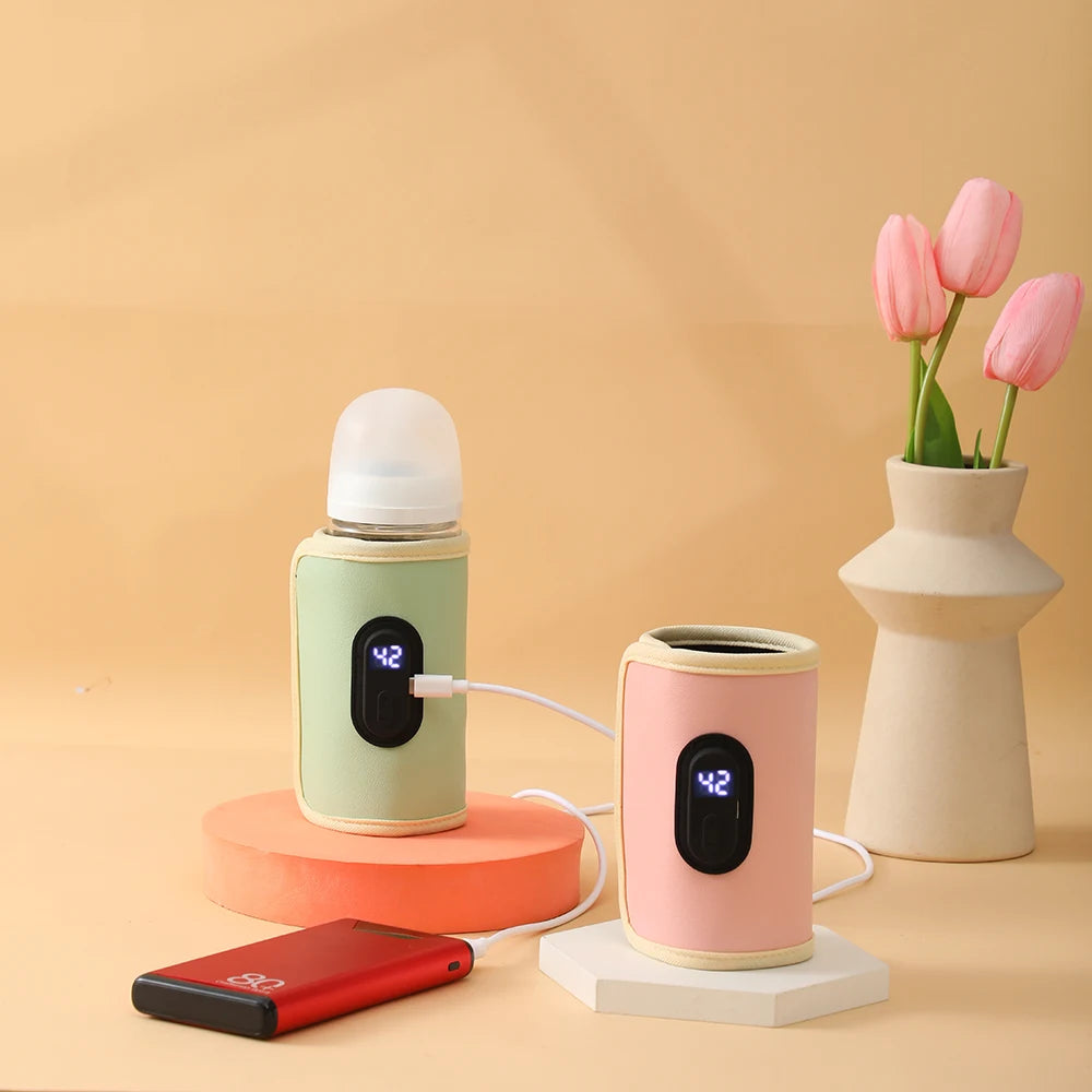 USB constant temperature heating bottle cup cover insulation artifact warm milk cover portable universal insulation cover for ou