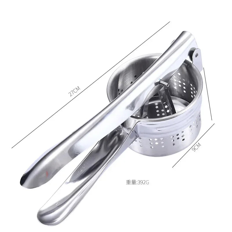 Stainless Steel Potato Masher & Vegetable Juicer