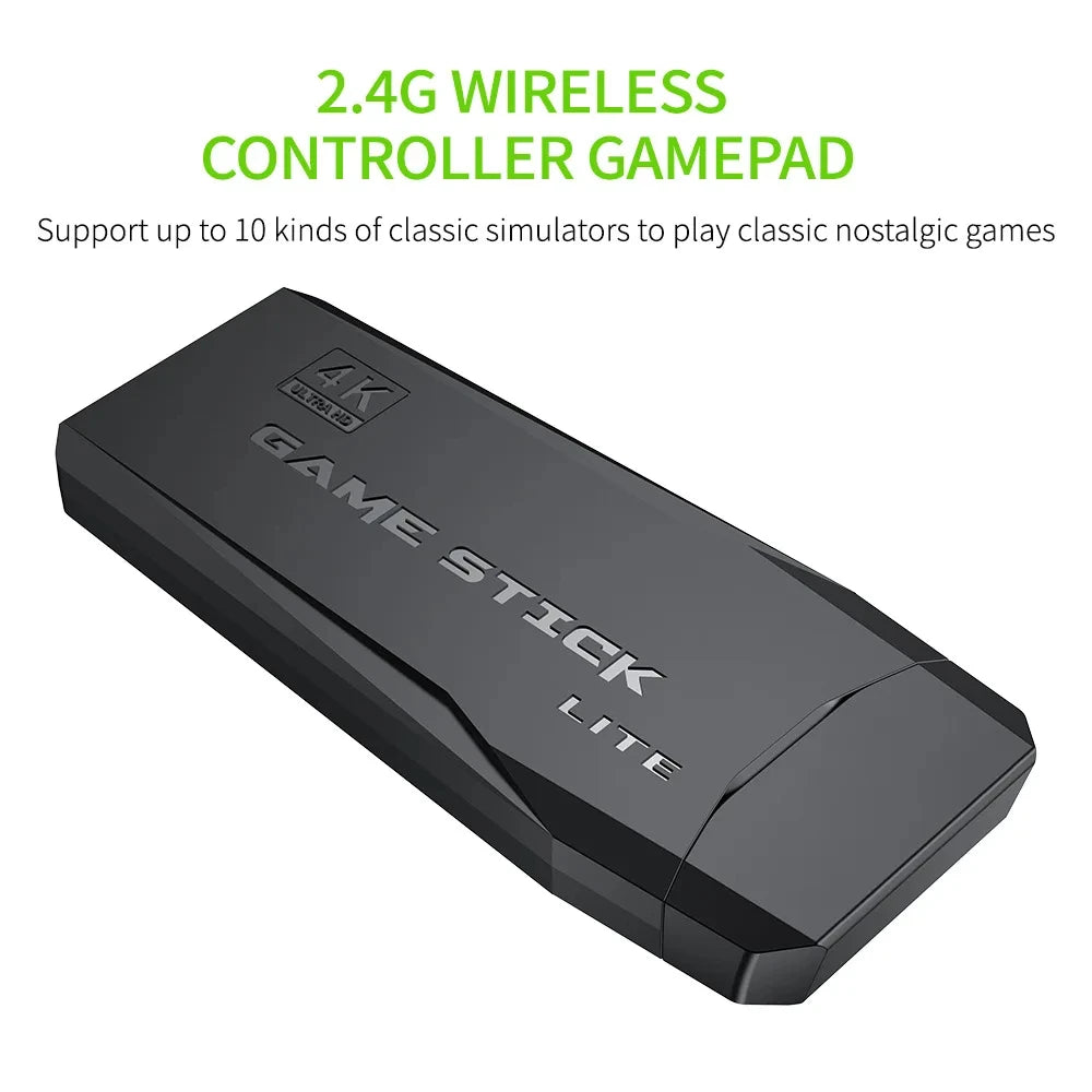 M8+64 Game Console Built-in 20000 + 64GB Two-person Wireless Controller 2.4G Stick 4K HD PS1 GBA Video Children's Christmas Gift