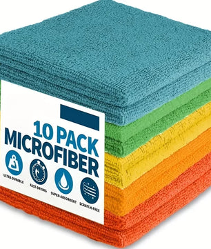 5/10/20pcs Kitchen Towel, Ultra-fine Fiber Light Gray Cleaning Cloth Set, Absorbent, Soft And Stain-removing Cloth